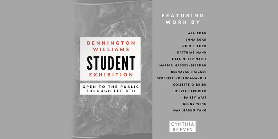 Grey Poster for Bennington/Williams Student Exhibition