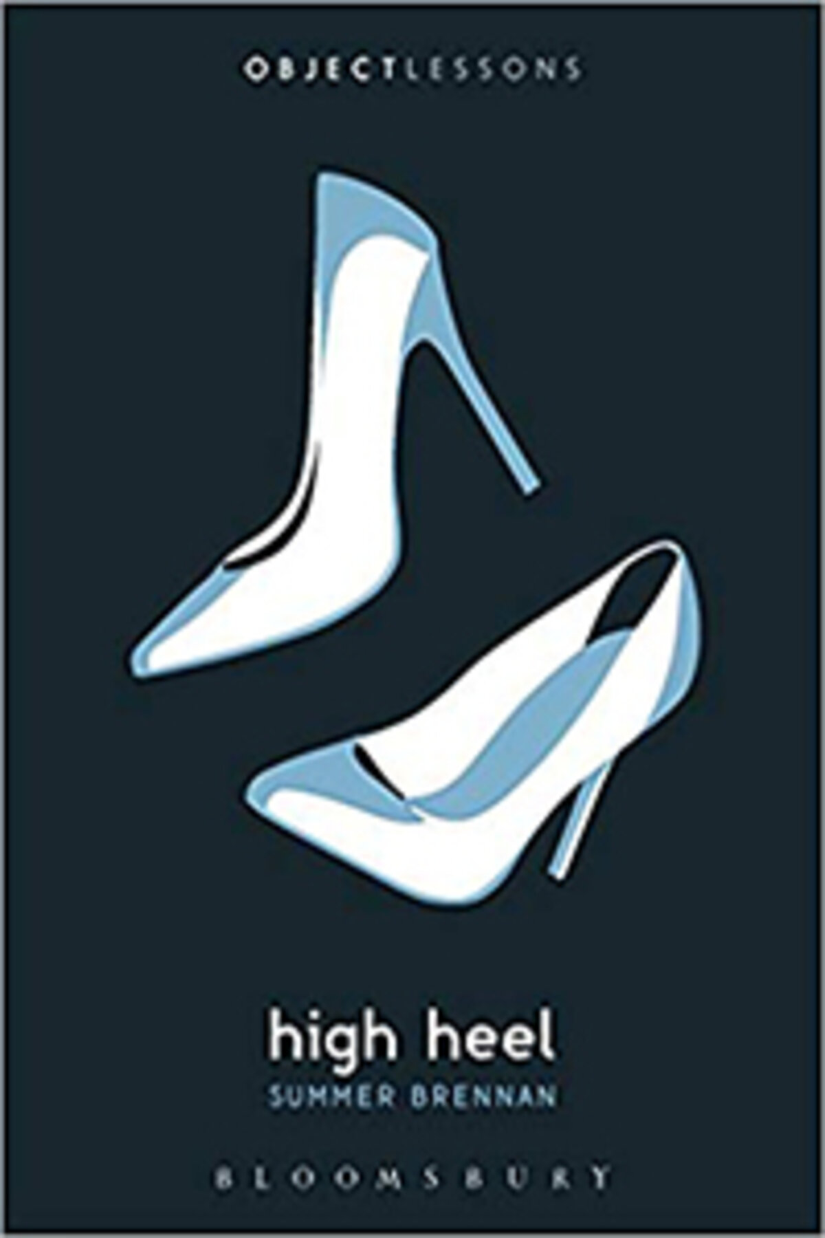 White high hill shoes on a book cover of High Heel by Summer Brennan 