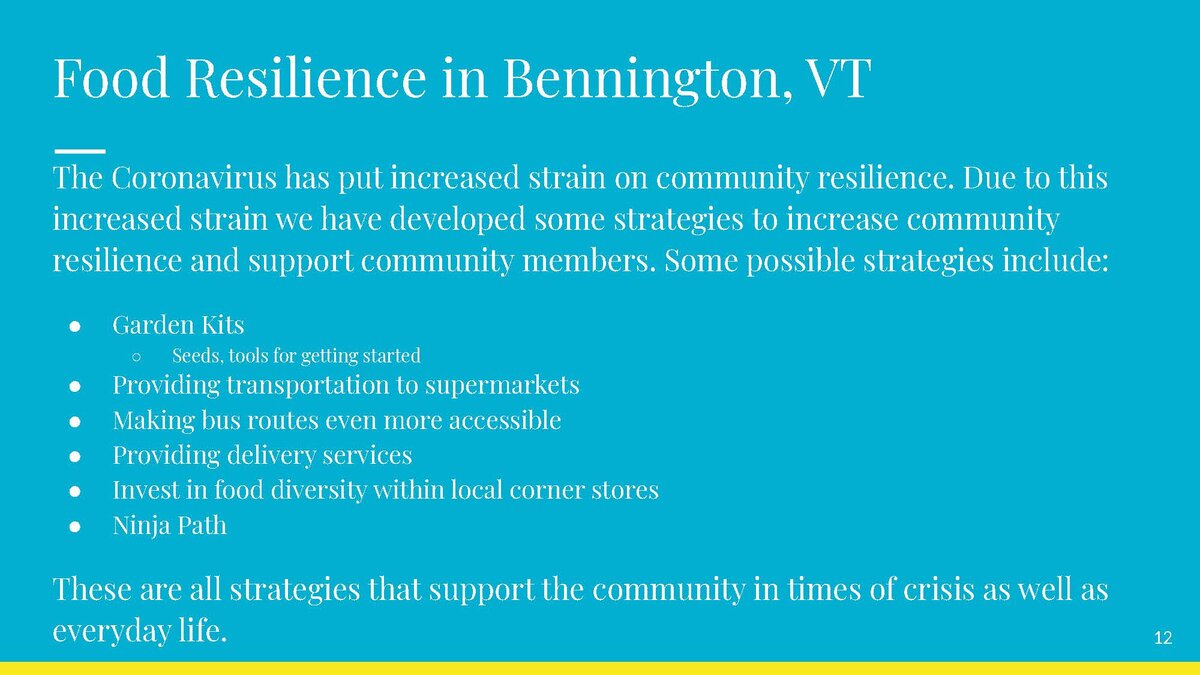 Market Basket Study of Bennington VT slide