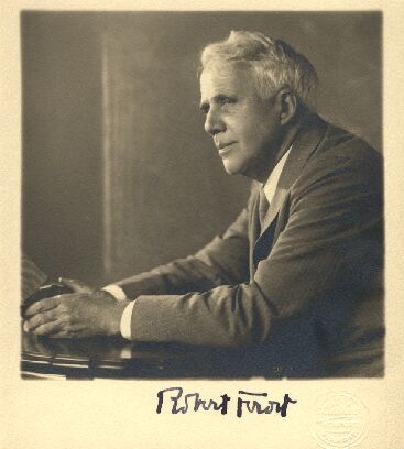 a snapshot of robert frost with his signature 