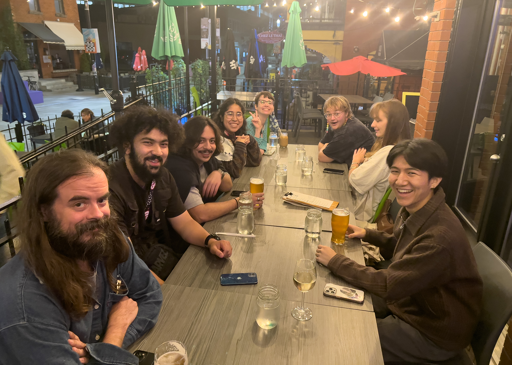 Image of students at dinner