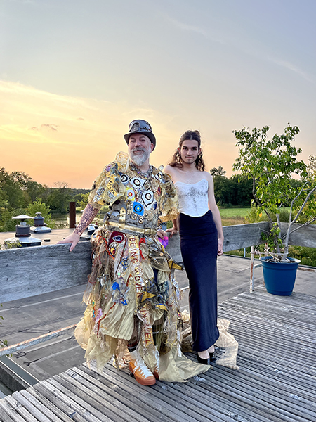 Image of Robinson with Luciana Figliulo ‘24 at the 2022 Reunion “Dressing the Activist” fashion show