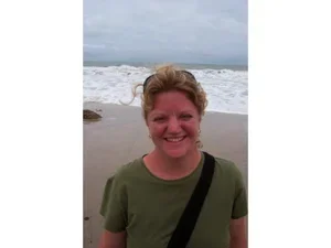 Kathryn Boswell Photo on a beach with ocean backdrop