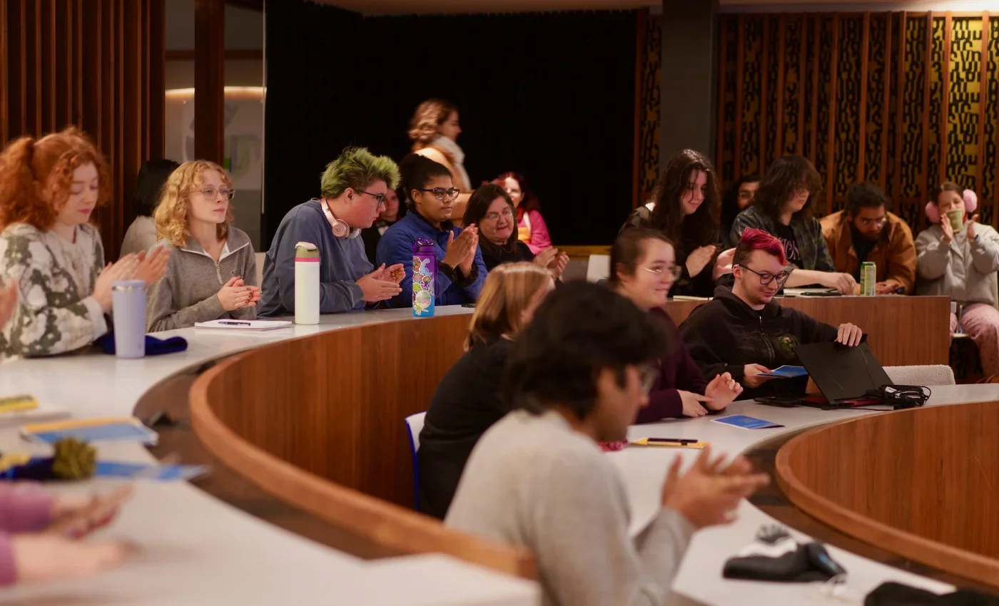 Image of students in symposium