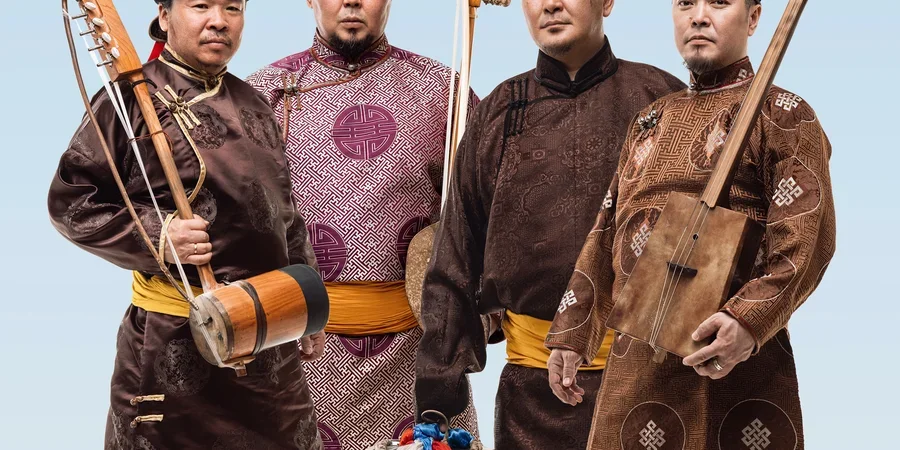 Alash members in traditional dress with instruments