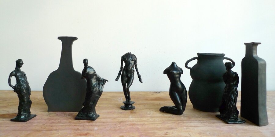 works in bronze and ceramic by keiko and sarah
