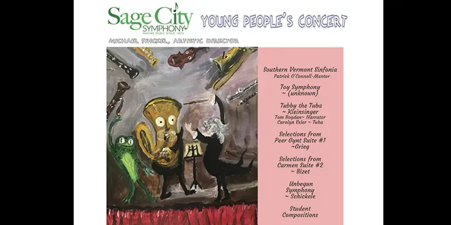 Sage City symphony winter concert flyer