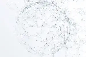 a connected network of dots creating a sphere
