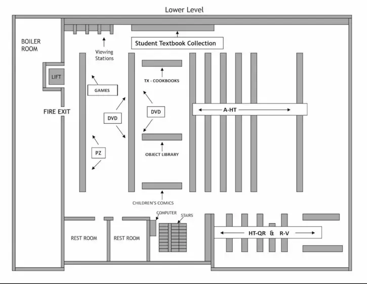 Library Map Lower Level